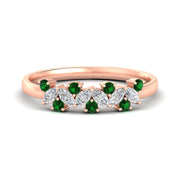 0.50-ct-vintage-emerald-wedding-bands-for-women-in-rose-gold-fdw2308gemgrsleep-0.50ct-nl-rg